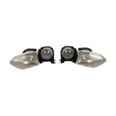 Projector Lens Pair &mdash; Chrome bowls, black housings (MF-7-06)