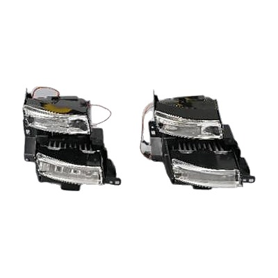 LED Module Pair &mdash; Silver reflectors, with harness (MF-8-09)