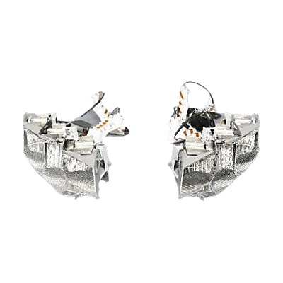 LED Module Pair &mdash; Chrome reflectors, with heatsink (MF-8-10)