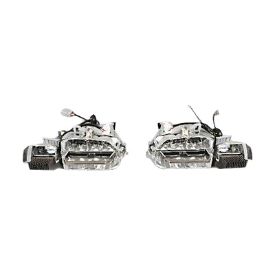 LED Module Pair &mdash; Black bases, silver reflectors (MF-8-11)